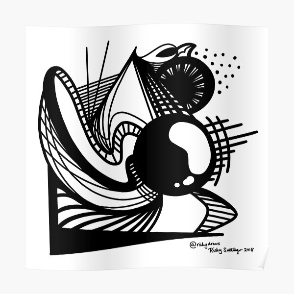 Abstract Doodle 2 Poster