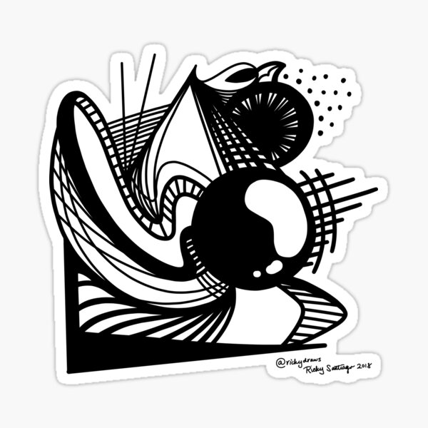 Abstract Doodle 2 Sticker