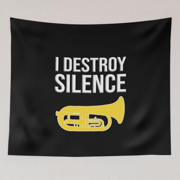 Item preview, Marching Euphonium - I DESTROY SILENCE - Funny Marching Band Gift designed and sold by HEJAshirts.