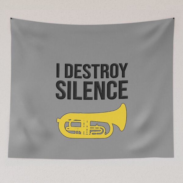 Item preview, Marching Euphonium - I DESTROY SILENCE - Funny Marching Band Gift designed and sold by HEJAshirts.