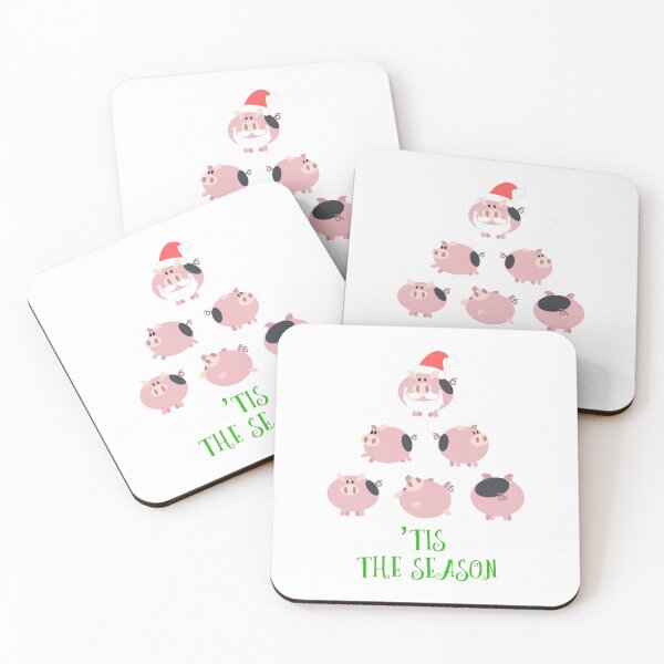 Item preview, 'Tis The Season Cute Pig Santa Christmas Shirt designed and sold by pwgarts.