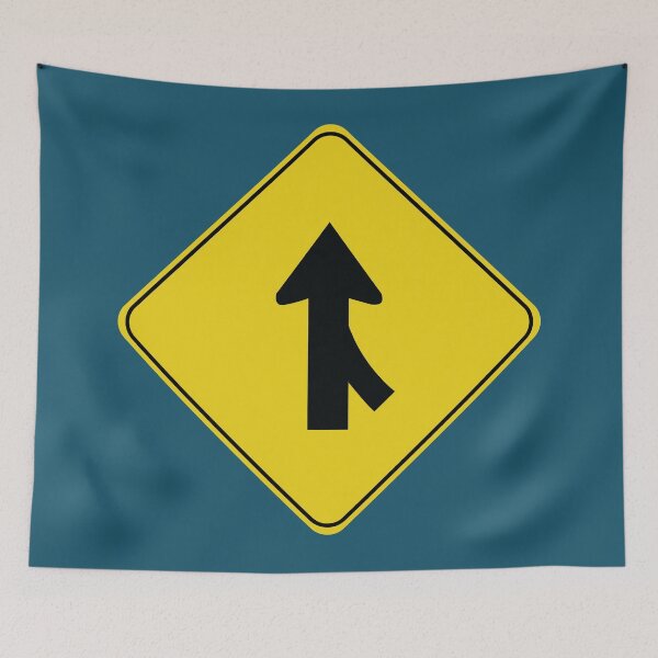 Item preview, Caution Road Sign Right Merge designed and sold by Shanestillz.