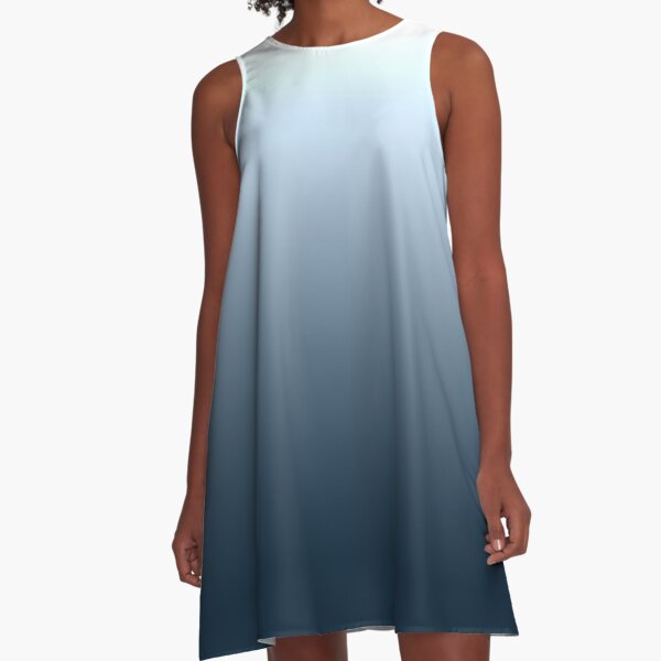 Blue gradient - top to bottom A-Line Dress