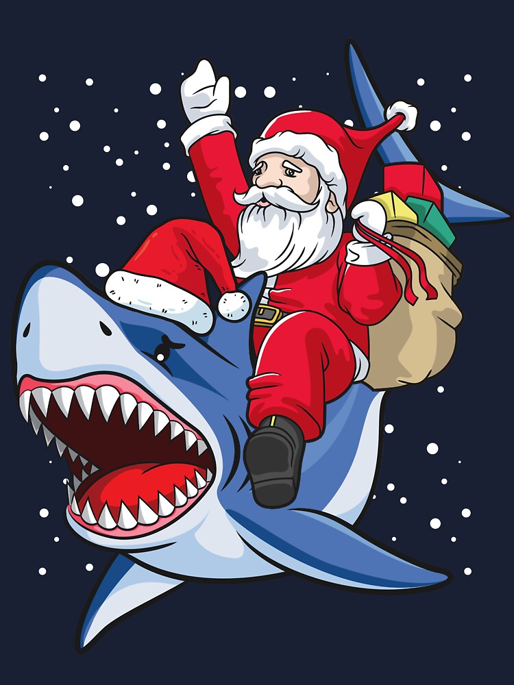 Funny Santa Riding Dolphin Holiday Christmas Decoration Winter Ugly  Christmas Xmas Sweater Gift Kids T-Shirt for Sale by ArtTeez