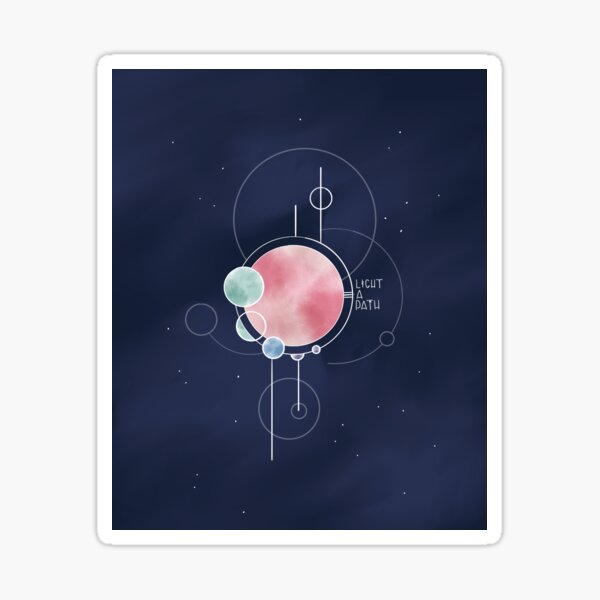 Light a path celestial watercolor orbs Sticker