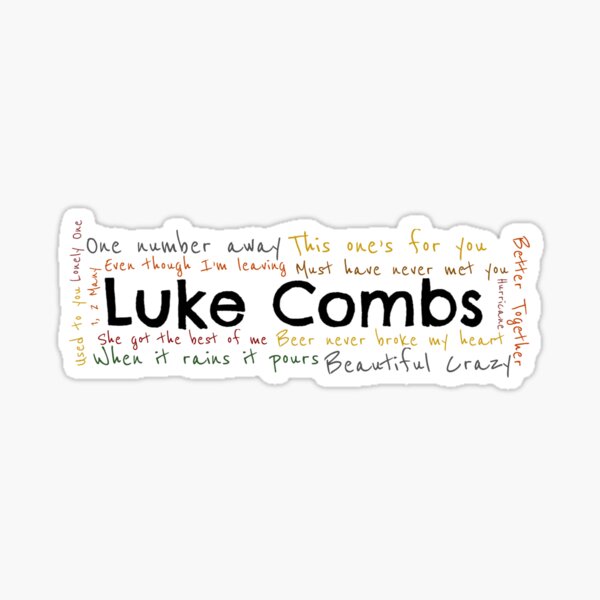 Luke Combs graphic Sticker