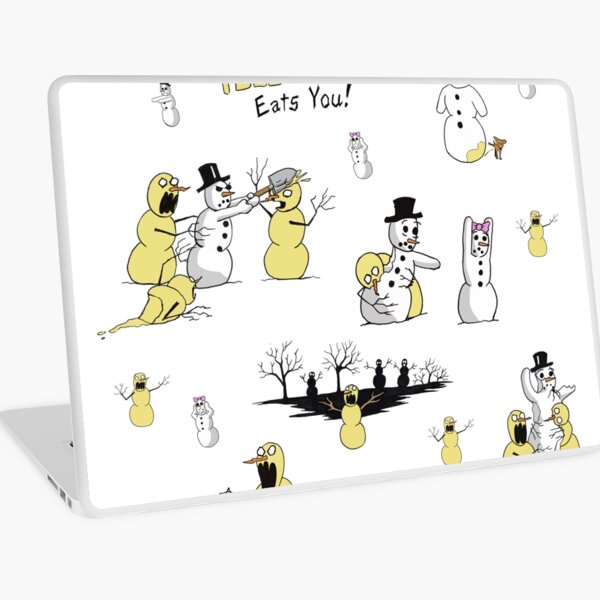 Zombie Snowmen Pattern Laptop Skin