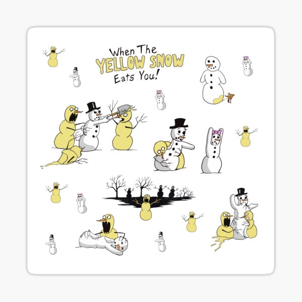Zombie Snowmen Pattern Sticker