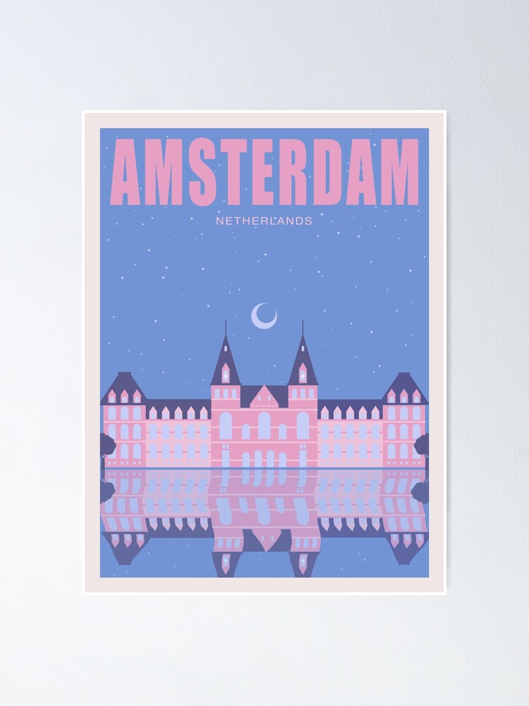 vlam Beknopt het laatste Amsterdam Netherlands Rijksmuseum Vintage Travel Poster" Poster for Sale by  skylarjstephens | Redbubble