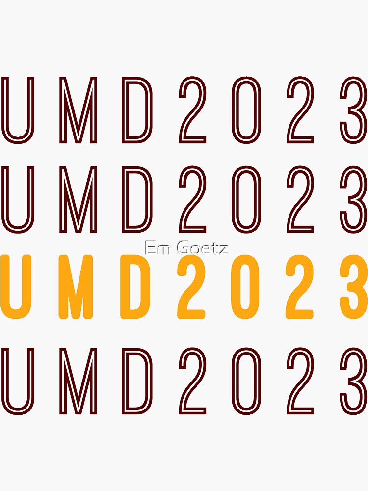 "UMD 2023" Sticker by emilymxrgaret | Redbubble