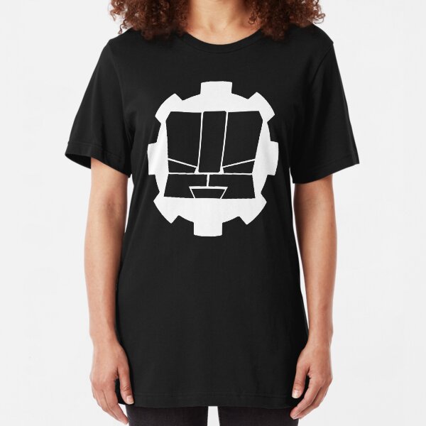 Heroic Gearo Emblem - White Slim Fit T-Shirt