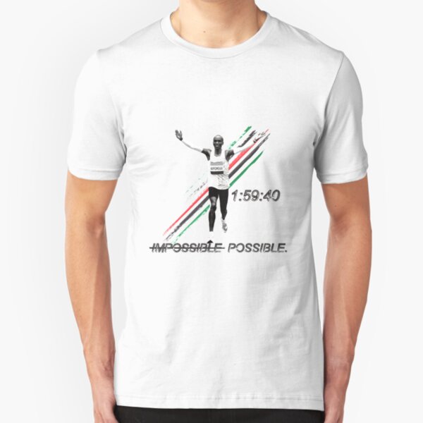 Eliud Kipchoge - World's First Sub-2:00 Marathon! Slim Fit T-Shirt
