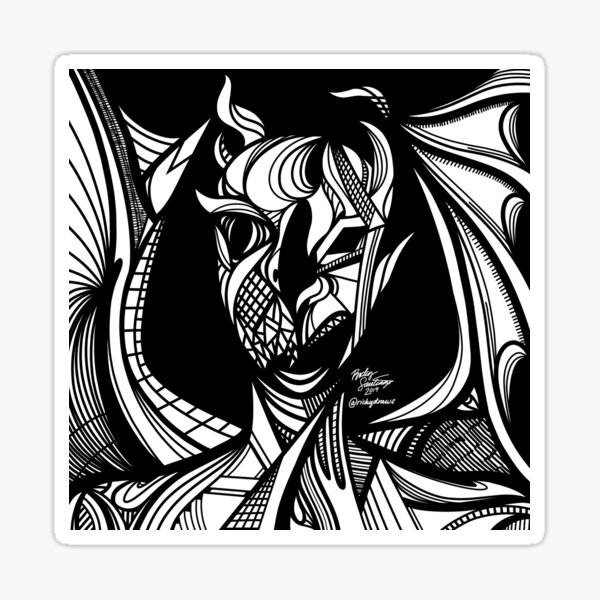 Abstract Portrait 5 Sticker