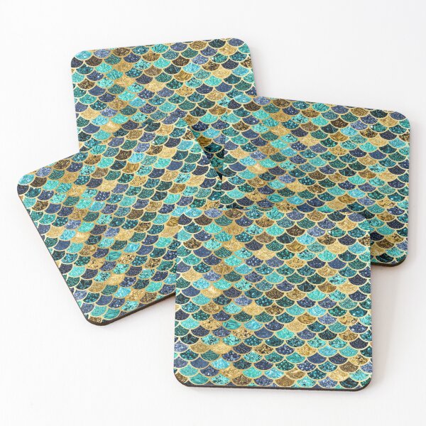 Item preview, Teal, Brown, & Blue Mermaid Scales designed and sold by dallastxart.