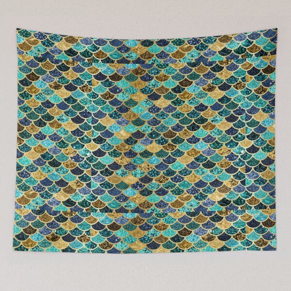 Item preview, Teal, Brown, & Blue Mermaid Scales designed and sold by dallastxart.