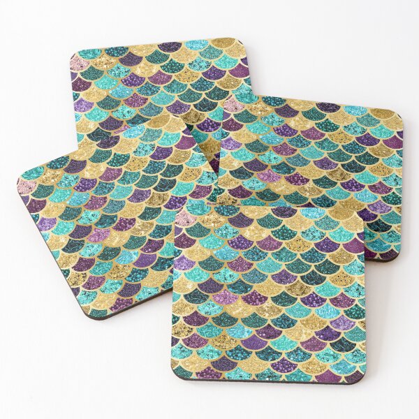Item preview, Purple, Magenta, Teal & Gold Mermaid Scales designed and sold by dallastxart.