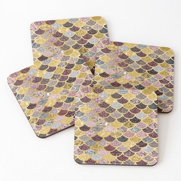 Item preview, Maroon, Gold, Pink  Mermaid Scales designed and sold by dallastxart.