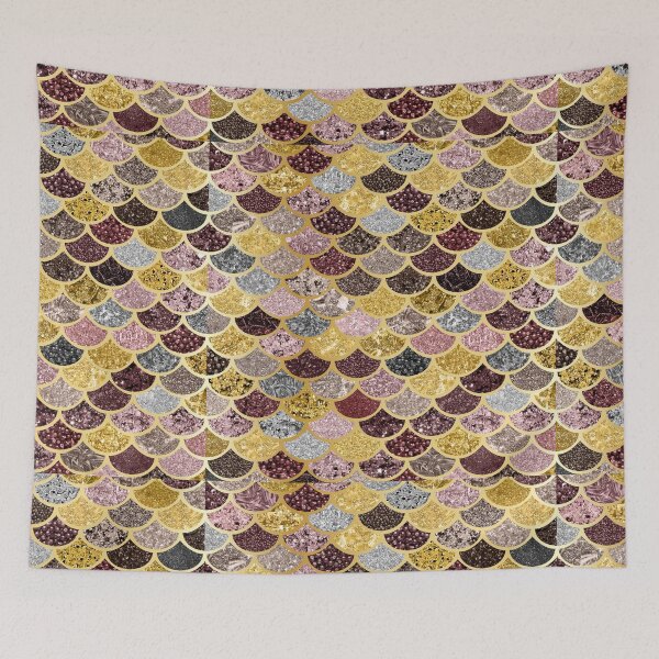 Item preview, Maroon, Gold, Pink  Mermaid Scales designed and sold by dallastxart.
