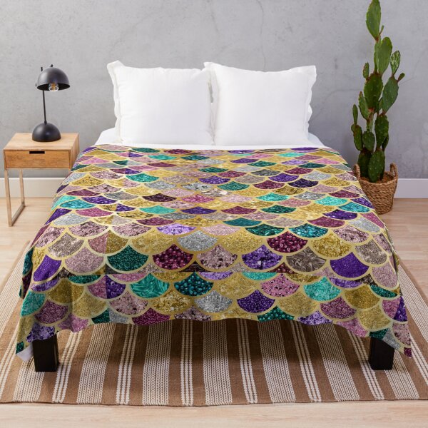 Item preview, Purple, Pink, Teal & Gold Mermaid Scales designed and sold by dallastxart.