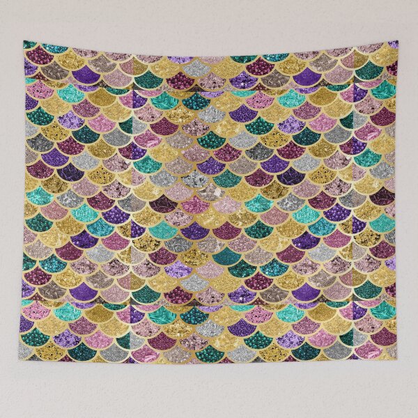 Item preview,  Purple, Pink, Teal & Gold Mermaid Scales designed and sold by dallastxart.
