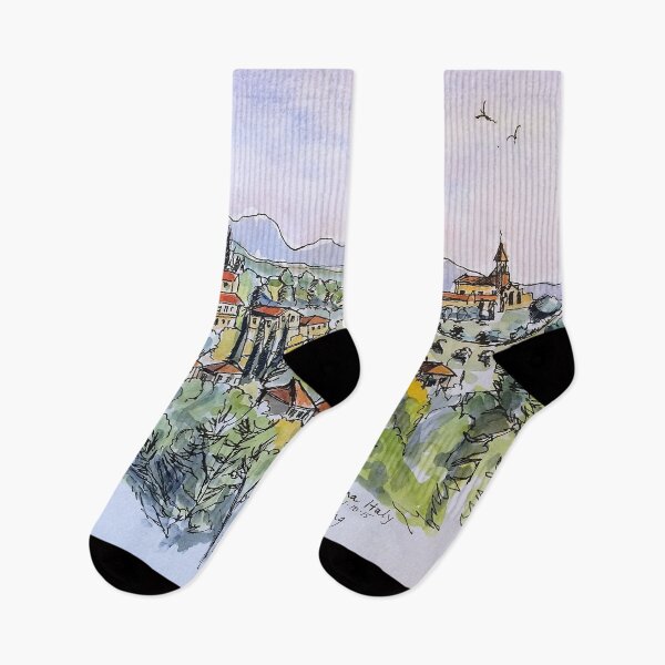 Item preview, Siena, Italy atop the wall. designed and sold by Elizabeth Moore Golding.