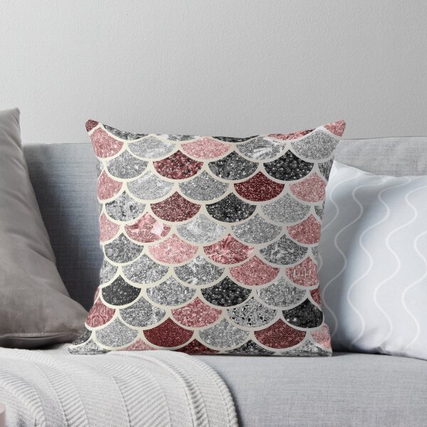 Item preview, Maroon, Silver, & Pink  Mermaid Scales designed and sold by dallastxart.