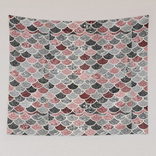 Item preview, Maroon, Silver, & Pink  Mermaid Scales designed and sold by dallastxart.