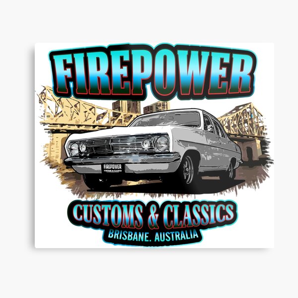 Firepower Customs and Classics Souvenir Brisbane HR Sedan Metal Print