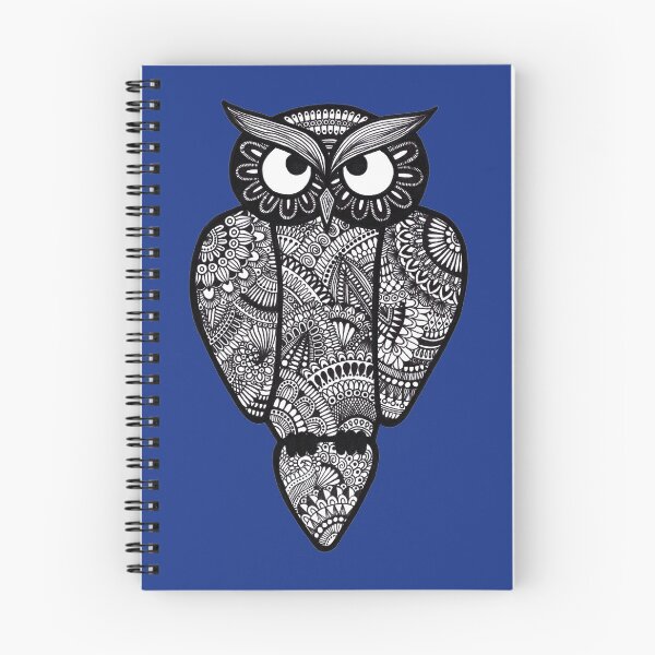 Item preview, Zentangle Owl (dark blue) designed and sold by Calen  Picard-Carroll.