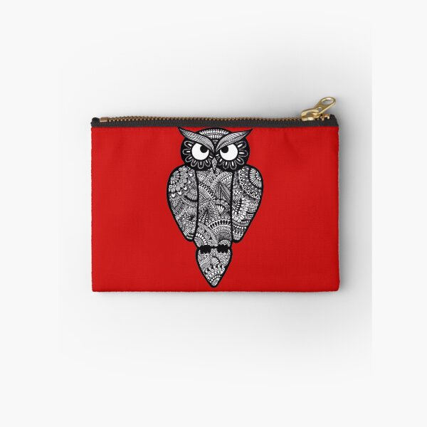Item preview, Zentangle Owl (red) designed and sold by Calen  Picard-Carroll.