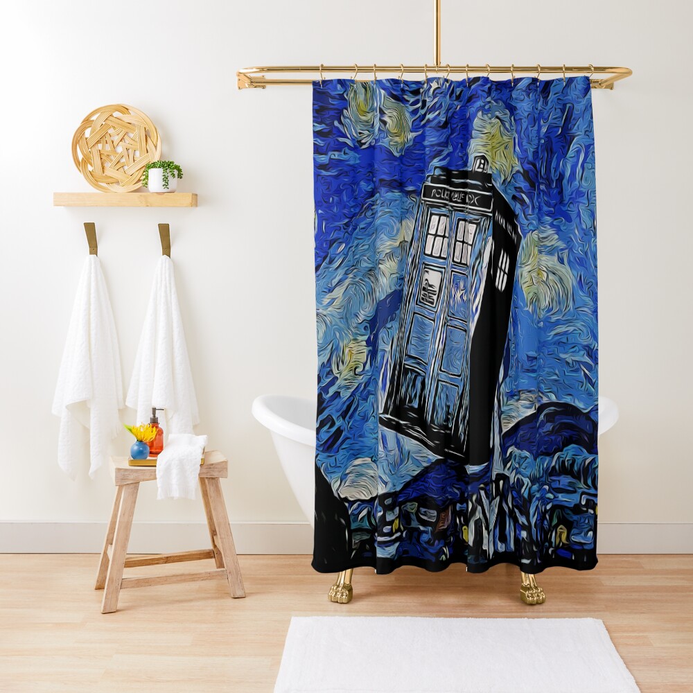 Van in time Shower Curtain