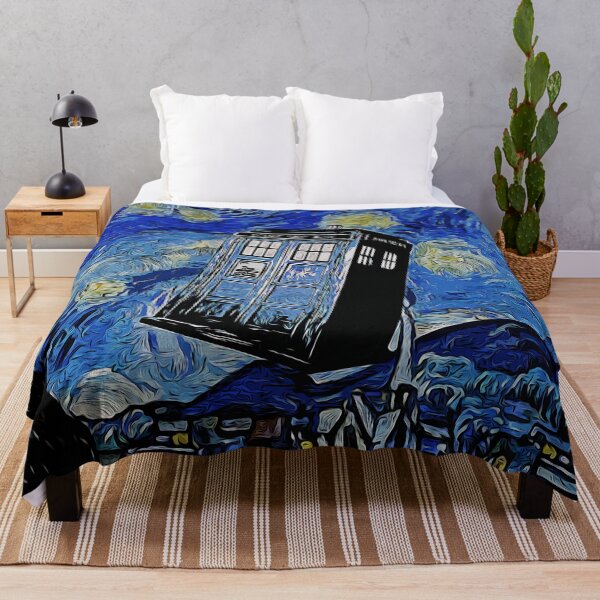 Van in time Throw Blanket