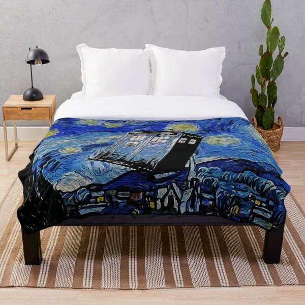 Van in time Throw Blanket