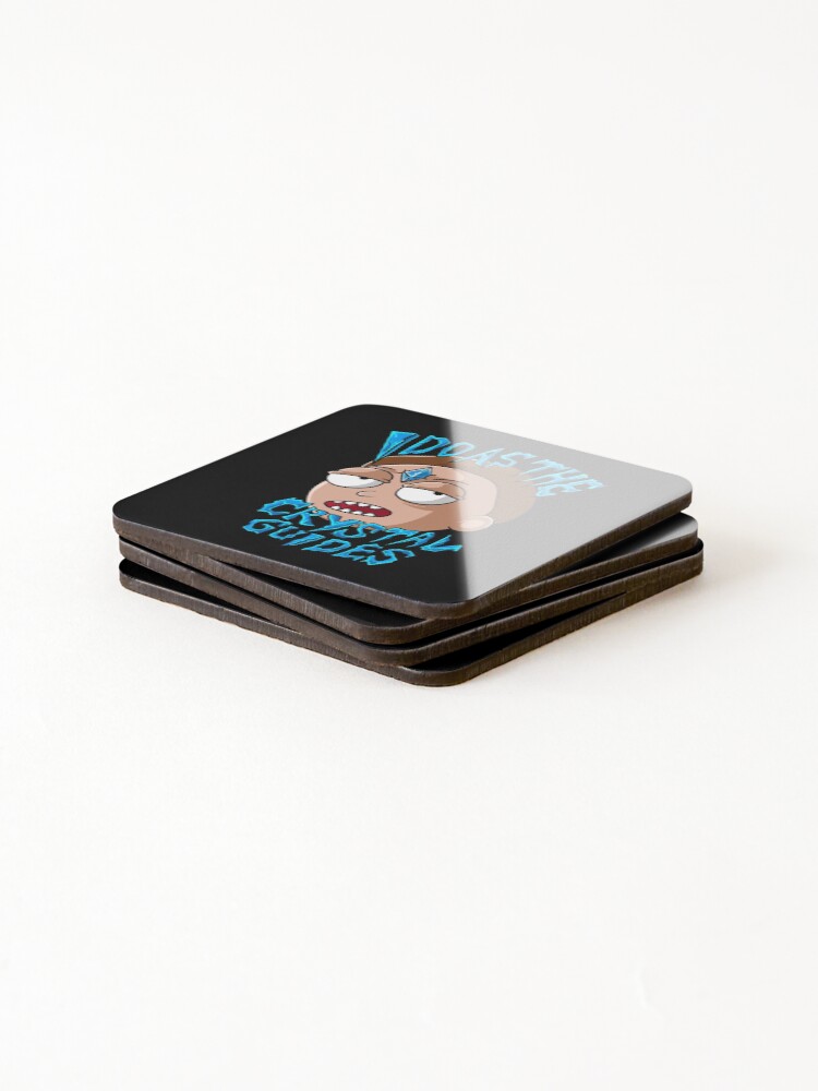 Alternate view of I Do As The Crystal Guides morty smith Coasters (Set of 4)