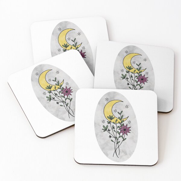 Item preview, Marble Moon and Flowers designed and sold by Spitfire July Doodles.