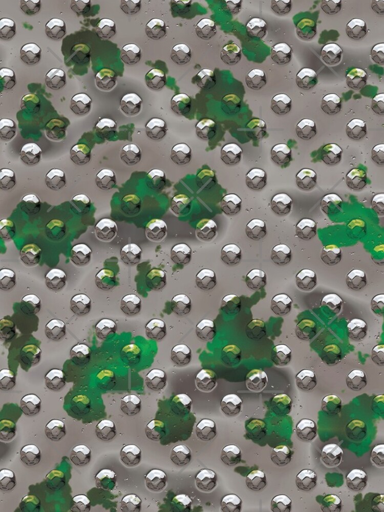 Thumbnail 4 of 4, iPhone Case, Metal Rivet Plate - Silver w/Green Splash [Roufxis-Rb] designed and sold by RoufXis.