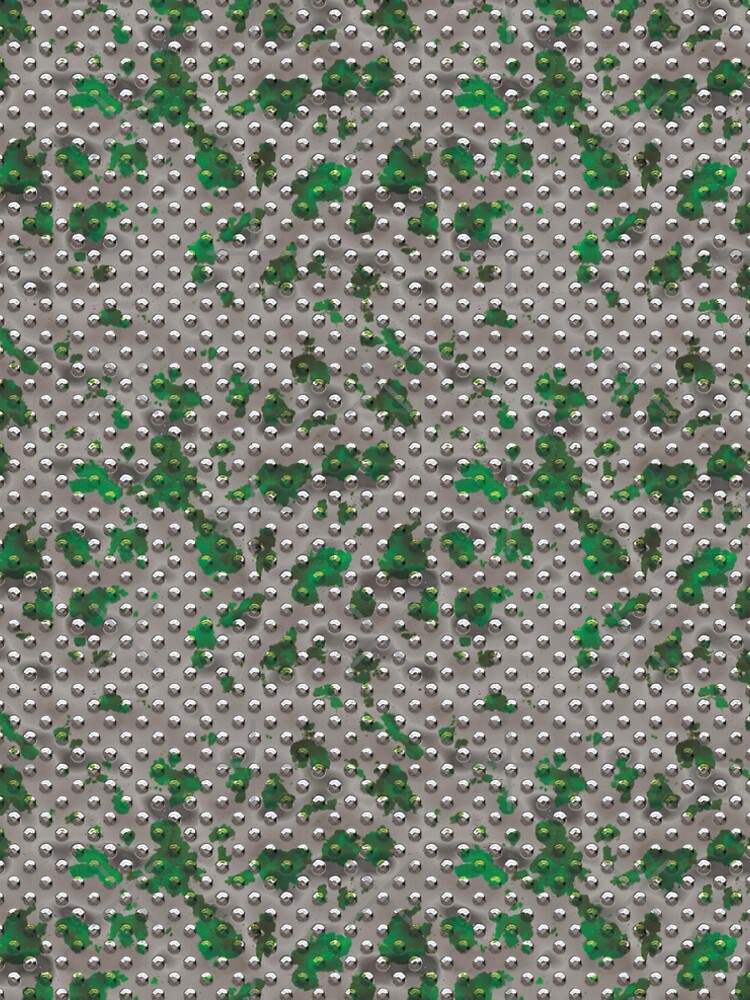 Thumbnail 5 of 5, A-Line Dress, Metal Rivet Plate - Silver w/Green Splash [Roufxis-Rb] designed and sold by RoufXis.