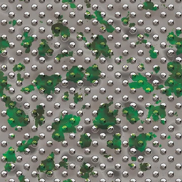 Artwork thumbnail, Metal Rivet Plate - Silver w/Green Splash [Roufxis-Rb] by RoufXis