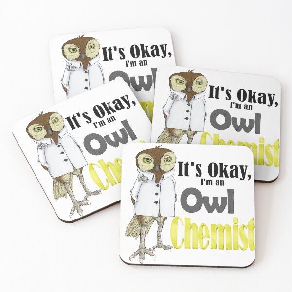 Item preview, Owl Chemist Alchemist Pun Funny Cute Bird designed and sold by GnomelyDragon.
