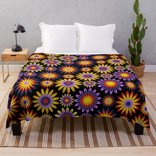 Item preview, Psychedelic flowers pattern designed and sold by Carrie_Anne_Designs.