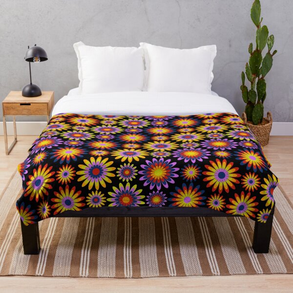 Item preview, Psychedelic flowers pattern designed and sold by Carrie_Anne_Designs.