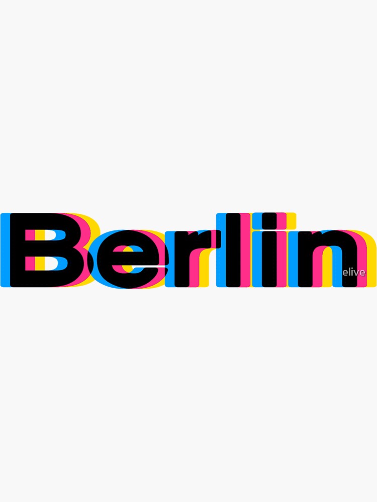 Thumbnail 3 von 3, Sticker, Berlin 3 D designt und verkauft von elive.
