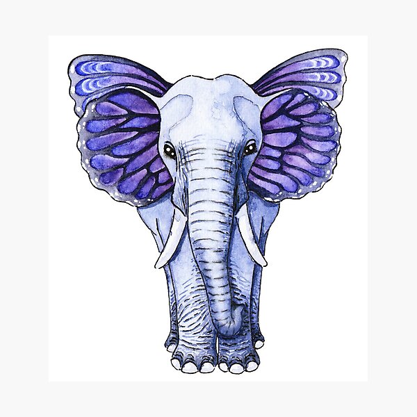 Item preview, Fantastic Elephant with Wings designed and sold by ArtisticLeap.