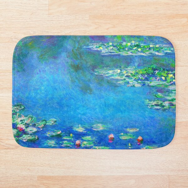 Claude Monet Water Lilies Color-Enhanced Bath Mat