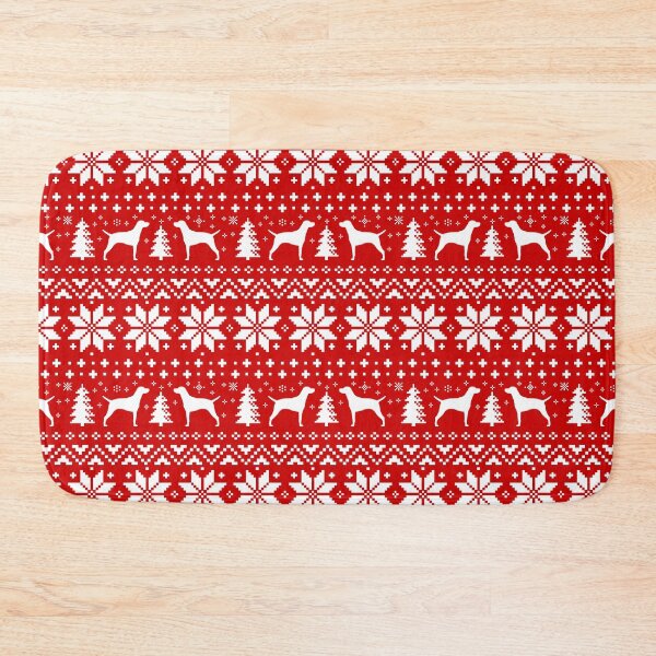Item preview, Vizsla Silhouettes Red and White Christmas Holiday Pattern designed and sold by Jenn Inashvili.
