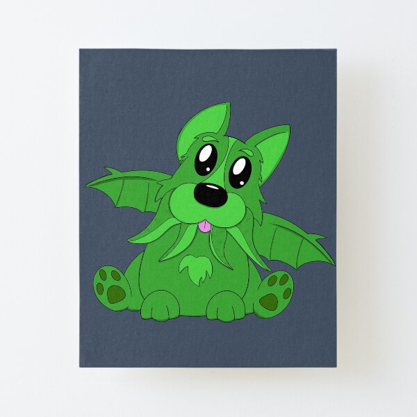 Corg'thulhu Canvas Mounted Print