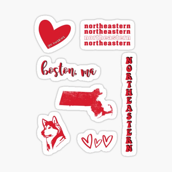 Item preview, Northeastern Sticker Pack designed and sold by Alexa Gilbert.