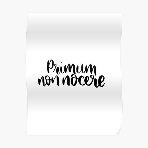 Primum Non Nocere Poster By Gaelju Redbubble