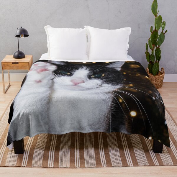 Item preview, Funny Christmas black and white cat designed and sold by HaleyRedshaw.