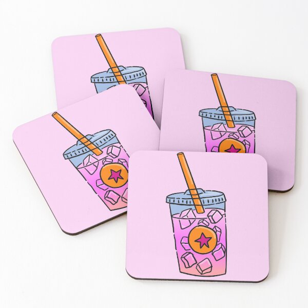 Item preview, Iced Pink Drink - Orange Straw designed and sold by MOREDANKMEMES.